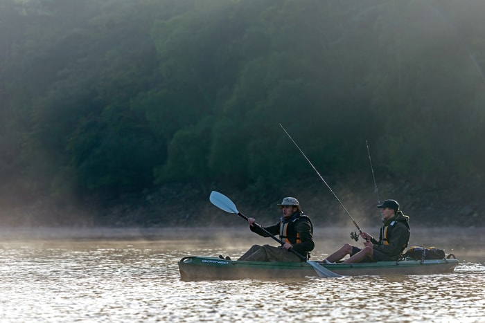 two men kayaking, кајакарење
